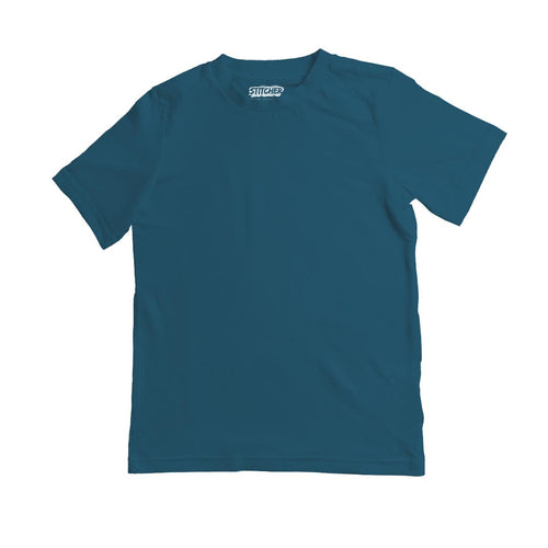 Basic Petroleum Blue Short Sleeve Tees