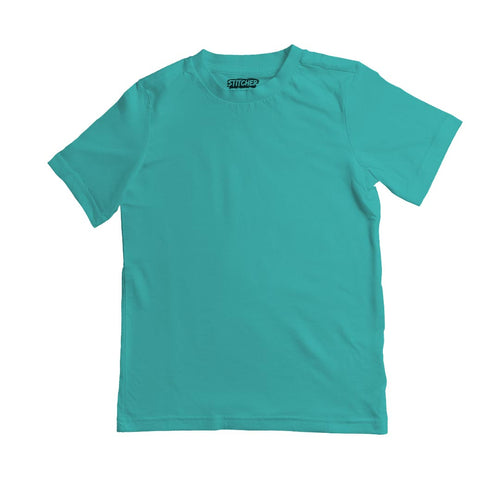 Basic Sea Green Short Sleeve Tees