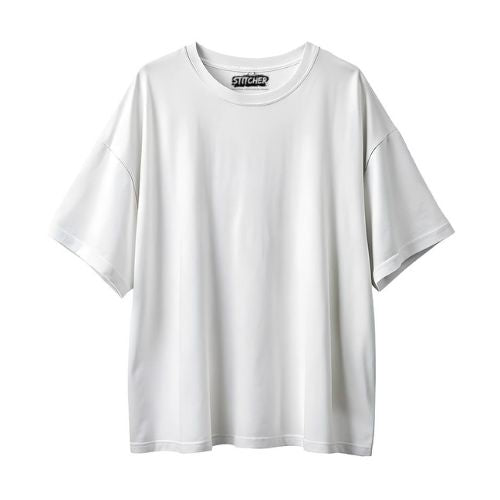 Basic White Drop Shoulder Tees