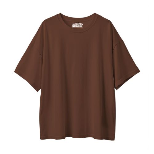 Basic Brown Drop Shoulder Tees