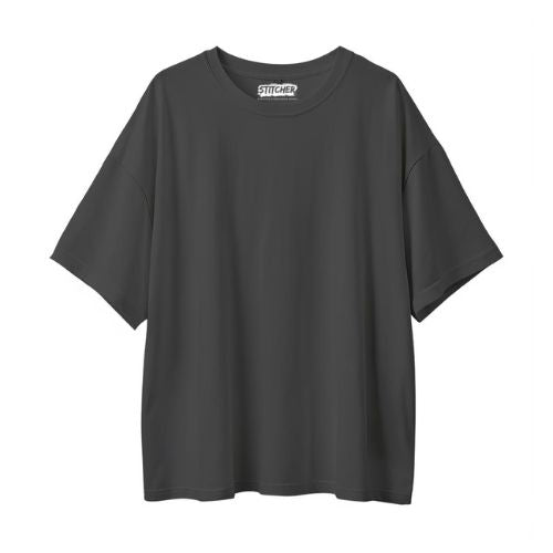 Basic Grey Drop Shoulder Tees