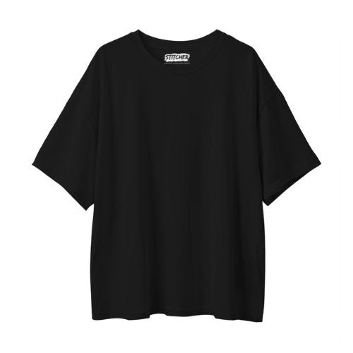 Basic Black Drop Shoulder Tees