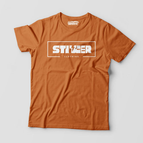 Basic Orange Short Sleeves Tees