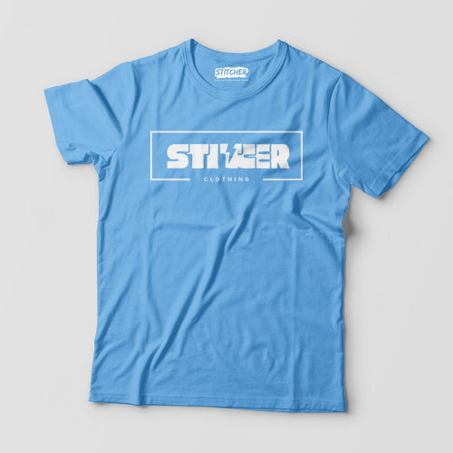 Basic Sky Blue Short Sleeves Tees